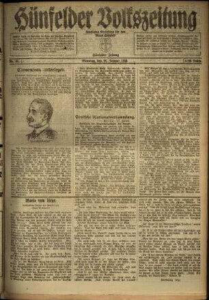 Ausgabe vom Dienstag, den 20. Januar 1920.