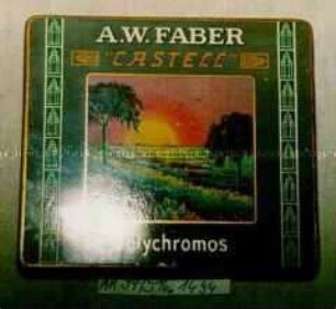 Blechdose für Buntstifte "A.W. FABER 'CASTELL' Polychroms" mit Inhalt