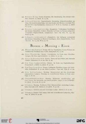 Bronze- Messing- Eisen (Nr. 483-510)