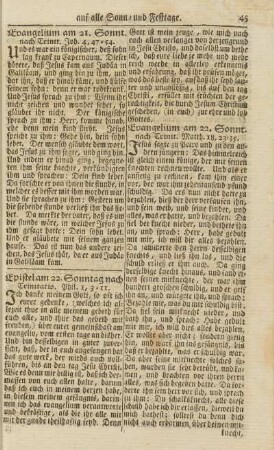 Epistel am 22. Sonntag nach Trinitatis