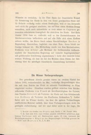 V. Die Wiener Vorbesprechungen.