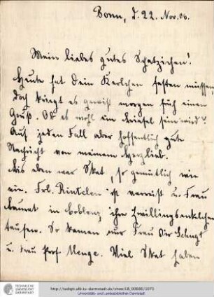 Brief vom 22.11.1906