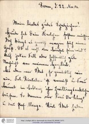 Brief vom 22.11.1906