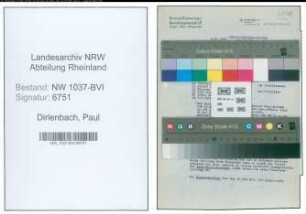 Entnazifizierung Paul Dirlenbach , geb. 17.02.1899 (Angestellter)