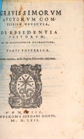 De Residentia Pastorum tractatus