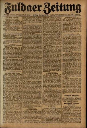 Ausgabe vom Freitag, den 21. Juni 1918.