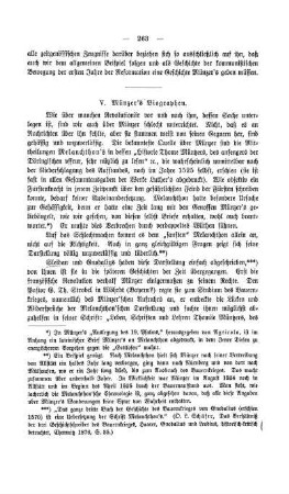 V. Münzer's Biographen