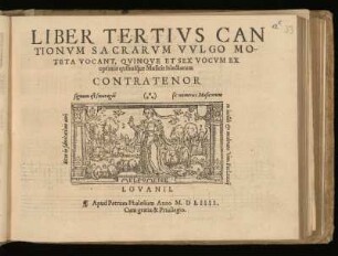 Liber tertius cantionum sacrarum ... quinque et sex vocum. Contratenor