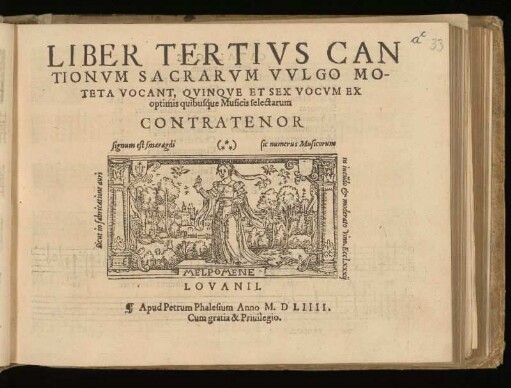 Liber tertius cantionum sacrarum ... quinque et sex vocum. Contratenor