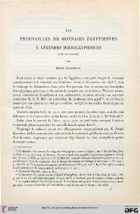 40: Les trouvailles de monnaies égyptiennes à légendes hiéroglyphiques