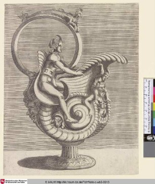 [Nautiluspokal; Can formed from shell, Nautilus Cup]