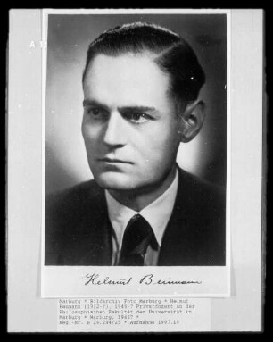 Helmut Beumann (1912-?), 1946-? Privatdozent an der Philosophischen Fakultät der Universität in Marburg