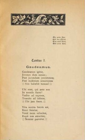 Festkneipe zu Ehren Sr. Magnificenz des Herrn Rektor. 12. Dezember 1891.