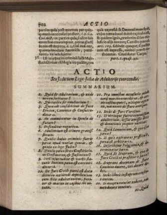 Seu Judicium Legis Juliæ de Adulterijs coercendis. - Seu Judicium Legis Pompeiæ de Parricidis.