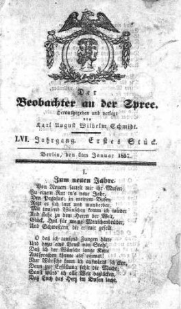 1. Stueck, 5. Januar 1857