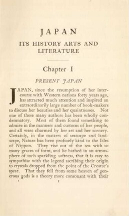Chapter I. Present Japan