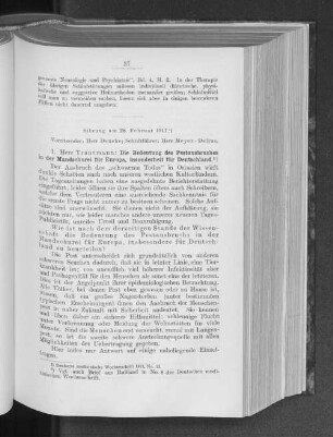 Sitzung am 28. Februar 1911.