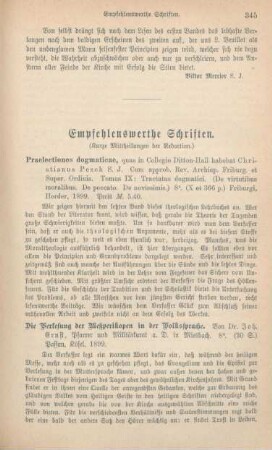 345-352 Empfehlenswerthe Schriften