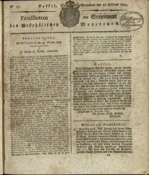 No. 17, Sonnabend den 27. Februar 1813