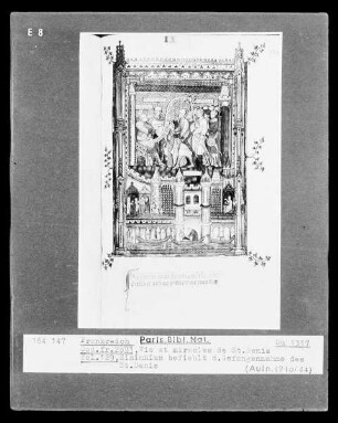 Vie et miracles de Saint Denis: Fol. 129: Sisinnius befiehlt die Gefangennahme von Saint Denis