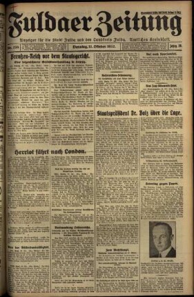 Ausgabe vom Dienstag, den 11. Oktober 1932.