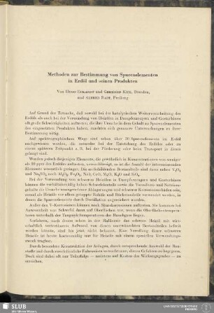 Methoden zur Bestimmung von Spurenelementen in Erdöl und seinen Produkten