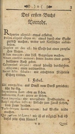 Des ersten Buchs