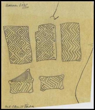 Pergamentpapier 1. Winkel- und Mäandermuster