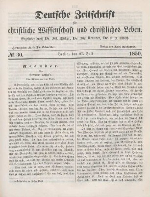 233-238 Neander : Eine Stimme aus dem Grabe