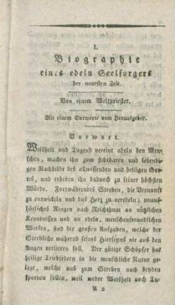 3-119 Biographie eines edlen Seelsorgers der neuesten Zeit