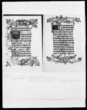 Gebetbuch der Prinzessin Sibylla von Kleve — Initale A und Teilbordüre