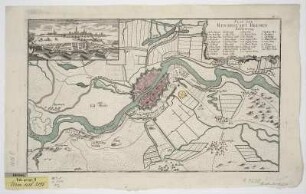 Plan und Ansicht von Bremen, ca. 1:10 000, Mischtechnik, um 1750?