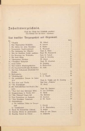 Inhaltsverzeichnis. Nach der Reihe der Lesestücke geordnet