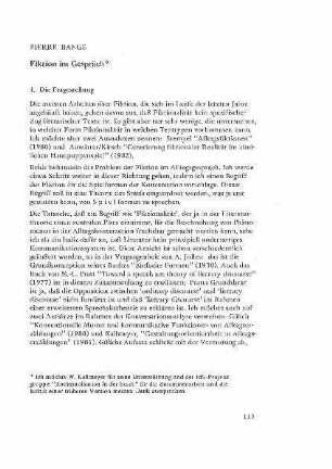 Fiktion im Gespräch