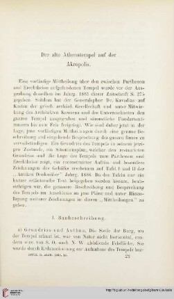 11: Der alte Athenatempel auf der Akropolis, [1]
