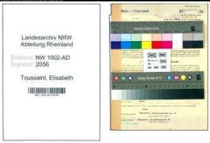 Entnazifizierung Elisabeth Toussaint, geb. 30.06.1912 (Stenotyp.)
