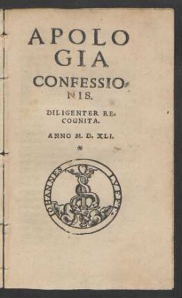 Apologia Confessionis.