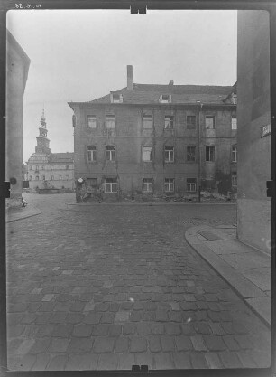 Pirna-Altstadt, Töpfergasse 4. Wohnhaus. Straßenfront (Teilansicht)