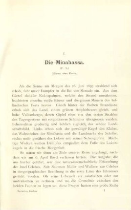 I. Die Minahassa