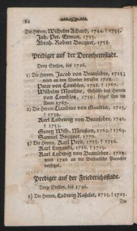 Prediger auf der Dorotheenstadt.