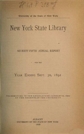 Annual report. 75. 1892 (1893)
