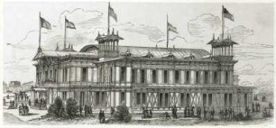 Weltausstellung Philadelphia 1876. Pavillon der Jury : Weltausstellung Philadelphia 1876. Pavillon der Jury. Zeitgenöss. Holzstich