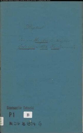 Kirchenbuchduplikat der evangelisch-lutherischen Münstergemeinde Herford, Kreis Herford (GHT 1874) (Gemeinde: Evangelische Münster-Gemeinde Herford)