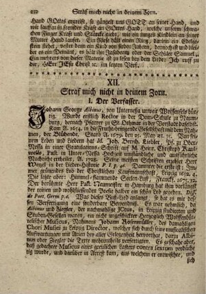 XII. Straf mich nicht in deinem Zorn.