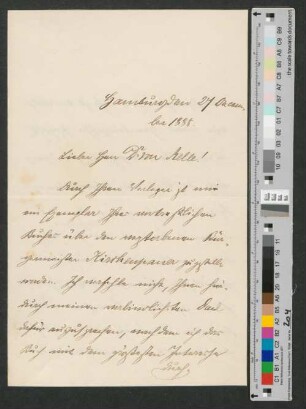 Brief an Werner von Melle