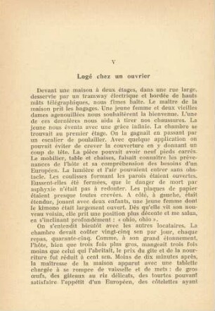 V Logé chez un ouvrier