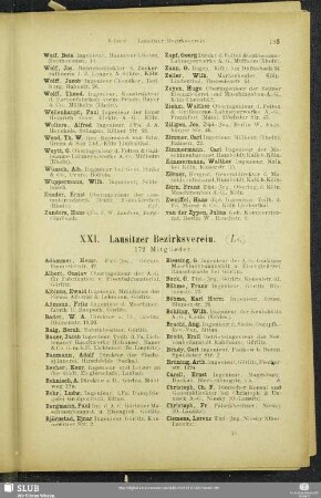 XXI. Lausitzer Bezirksverein.