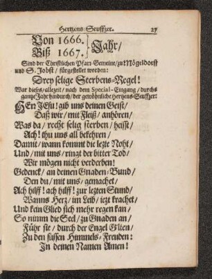 Von 1666. Biß 1667. Jahr