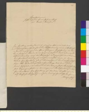 Brief von Harnier, Kaspar Ludwig Simon Eduard an Goethe, Johann Wolfgang von