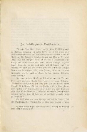 Denkwürdigkeiten aus dem Leben des k. k. Hofrathes Heinrich Gottfried von Bretschneider : 1739-1810